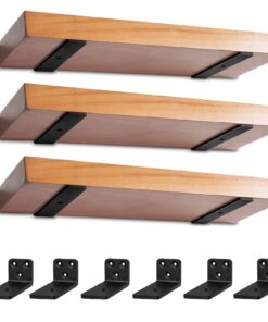 6 Stück Schwerlastträger, Metall L-Eckstrebe Unterstützung für Regale | Wohnzimmer, Büro, Küche (4"x6")