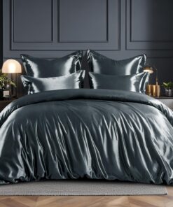 RUIKASI Satin Bettwäsche 220x240cm - Seidiger Luxus für Haar und Haut, Glänzend wie Seiden Bettwäsche Set with OEKO-TEX