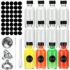 12-Shot Mini Glasflaschen zur Befüllung von ätherschen Ölen und Ingwer Shott, kleine Schnapsflaschen mit Deckel und Tric