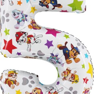 Toyland® Zahlenballon Paw Patrol – Kinder-Feastballs – Zahlen 1–6 erhältlich (Zahl 5)
