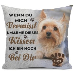 Alienc Personalisierbares Gedenkkissen für Hund oder Katze – Erinnerungs-Geschenk bei Verlust eines Haustiers – Optional
