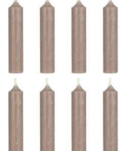 Tolles 8er Pack rustikaler Stabkerzen im Vintage-Landhauslook ALTROSA RUSTIC. Holzähnliches Design, 2,2 cm Durchmesser,