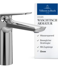 Villeroy & Boch Oasis Wassersparender Waschtischarmatur - Bad - Chrom닫 Inch