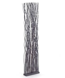 Weiden RAUMTEILER Wave | Paravent aus Weidenzweigen, 170x40cm (HxB) | Raumtrenner für Wohnzimmer, Farbe: braun