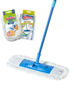 Spontex Extra Bodenwischer - Vielseitiger Wischmopp mit Mikrofaserbezug - FürProfis und Hobbyverwaltung - Reinigung alle