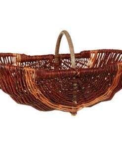 Dehner Weidenkorb mit Bügel für die Gestaltung deines Gartens, ideal für Blumen und Pflanzen, ca. 55 x 34cm, robustes We