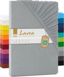 Lavea Spannbettlaken 180x200cm-200x200 - aus atmungsaktiver Baumwolle - Passgenau für Standardmatratzen bis 20cm | Lave