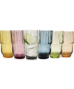 Sängers Bunte Trinkgläser Set Casablanca 6er Set, hohe Wassergläser spülmaschinenfest, farbige Saftgläser 300 ml