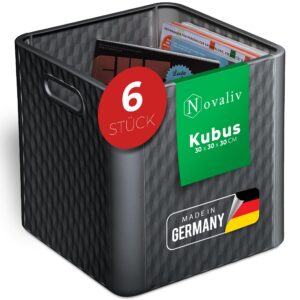 Novaliv 6er Set Kallax Regalboxen für die Familie im Haus-storage Raumorganisation