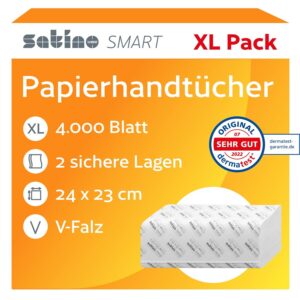 Satino by WEPA - |000 saugstarker Recyclingpapierhandtücher - für PT3, PT4 EU Ecolabel - V-Falz - V******/ Satino by WE
