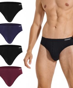 Slip Herren Weich Atmungsaktive Unterwäsche OEKO-TEX STANDARD 100 für Sport und Alltag 4er Pack