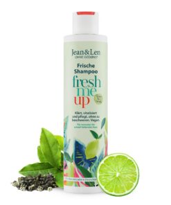 Jean & Len Frische Shampoo Grüner Tee & Limette - schützt vor Feuchtigkeitsverlust, ausgleichende Pflege, vegan 300 ml