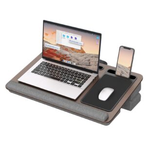 PUTORSEN Laptopkissen für Bett Passen bis zu 17,3 Zoll Notebook Höhenverstellbar mit Lapdesk und Tablet Rille