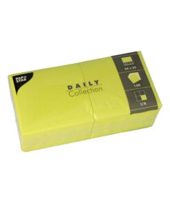 PAPSTAR 150 Servietten DAILY Collection 1/4-Falz 24x24 cm limonengrün_daily_use_green_Servietten_Soft_and Absorbent_High