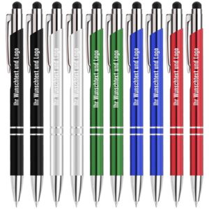 Gravurmaster Druckkugelschreiber mit Wunschtext & LogoFür Business & BüroSet of 20 Stück mit Touchpen