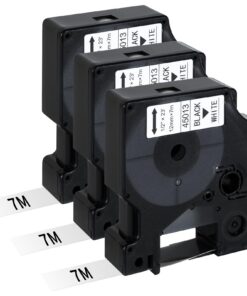3 Pack Kompatibel mit Dymo Etikettenband 12mm x 7m 45013 für Dymo D1 Labelmanager 160 210D 280 360D 420P Sch Louisianare