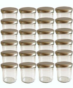 hocz Marmeladengläser 20er Set 167ml TO 66 Silber - Einmachgläser klein mit Schraubdeckel - Made in Germany