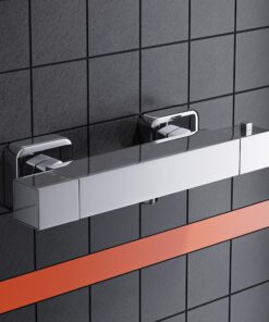 Morado Duscharmatur mit Thermostat und Sicherheitssperre für Kinder, Duscharmatur mit Thermostat und Mischbatterie in Ch