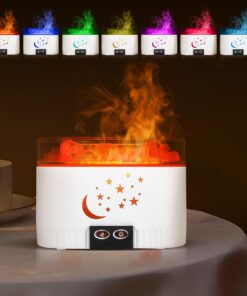 Kabelloser 2-in-1 Salzstein Aroma Diffuser für Raumduft und Feuchtigkeitserhöhung - 200ml Salzkristalllampe & ätherische