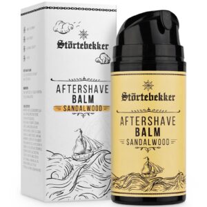 Störtebekker® Premium After Shave Balsam für Männer mit Sandelholz Duft - Hautpflege nach der Rasur - Gegen Rasurbrand -