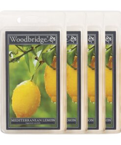 Woodbridge Duftwachs Set Mediterranean Lemon (4X) | Zitronen Duft für Duftlampen & Wachswärmer | Hochwertiges Paraffinwa