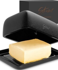 Steinzeit Design Butterdose Keramik - Butterfass 250gr spülmaschinengeeignet - einzigartiges Design für jede Küche