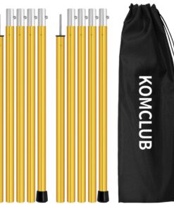 KOMCLUB Teleskopstangen aus Aluminium für Tarps – leichte, verstellbare Zeltstangen, 1,9 m
