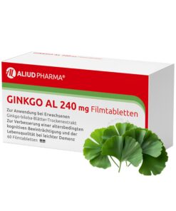 ALIUD PHARMA Ginkgo AL 240 mg, 60 Filmtabletten: Ginkgo-Biloba-Dry-Extrakt für leichte Demenzsymptome, geeignet für Erwa