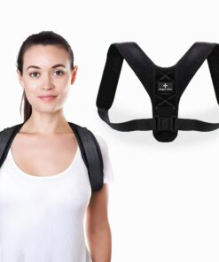 SHAPEVITAL Haltungsgurt Vital-Pro Schwarz für Herren und Damen mit Rücken Geradehalter und Haltungskorrektur zum Trainie