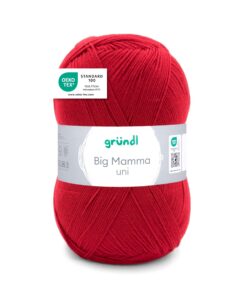 Gründl Wolle Big Mamma rot - Weich und hautfreundliches Strickgarn - 1040 m Strickgarn pro Knäuel - 100% Polyacryl - Nad