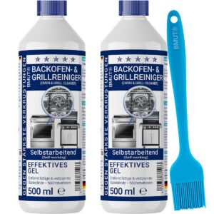 1000ml Backofenreiniger extra stark mit Pinsel für gründliche Reinigung | 1000ml selbstarbeitender Backofenreiniger ext