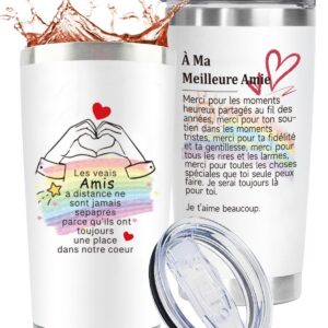 VivaJoy Meilleure Amie Cadeau - 20 oz Travel Insulated Tumbler, Cadeaux Pour Les Amis, Cadeaux D'Anniversaire