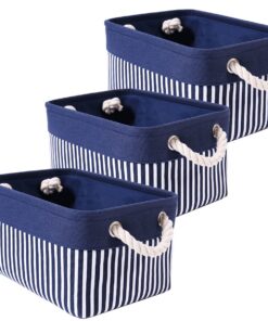 Mangata [3er Pack] Kleinformatige Spielzeugaufbewahrungsbox - Ideal für Kinderzimmer und Schreibtische - Stylish Weiße S