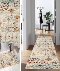 Dauerhafte Läufer Flur KüchenLäufer Schlafzimmer Boho Style Bunt Rutschfest Waschbar 40x60cmVintage Teppich | Anpassbar