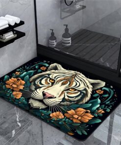 Rutschfest Waschbar Stein-Badematte für das Badezimmer - Bathroom Stone Bath Mat - 40x60cm | Badvorleger Rutschfest Was