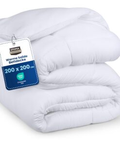 Utopia Bedding Steppbettdecke 200x200 cm, 350 GSM Polyester Füllung, für Erwachsene, zur Sommersomatik