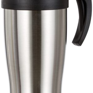 AXENTIA Coffee to Go Reise-Becher Edelstahl - Isolierbecher mit Griff für Reisen - Dicht und auslaufsicher - 400ml