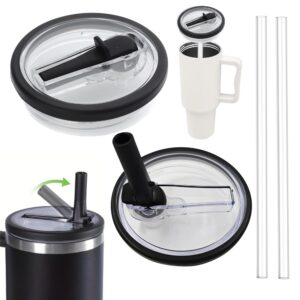 Stanley Cup Ersatzdeckel Auslaufsicher 2 Stück 40oz Tumbler Wiederverwendbar Schwarz