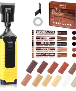 NYBQ Holz Parkett Reparaturset, 24 Stück, Hartwachs für Holzkitt, 11 Farben, Möbel Reparatur