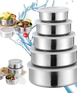 MEGYAD 5er-Schüssel-Set Kochen Backen Aufbewahren Spülmaschinenfest