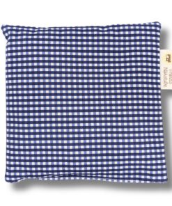 Franzis Nähstube Kirschkernkissen für Schmerzlinderung I 20x20cm I kariert blau I 100% Baumwolle I Wärmekissen für Mikro