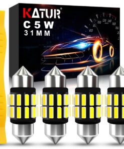 KATUR 6000K Weiß Lampegloben für Outdoor-Nutzung bei Dunkelheit und Party-Abendaktivitäten, 12V 24V, 4pcs