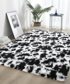 AIMECO Hochflor Teppich Wohnzimmer Anti-Rutsch Große Teppiche Schlafzimmer Mädchen und Kinderzimmer Flauschig Tie-Dye 60