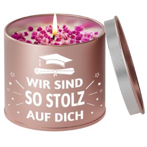 PRSTENLY Abitur 2025 Geschenke - Metallkerze als Schulabschlusspräsentation für Schüler, Frauen und Tochter - Bestandene