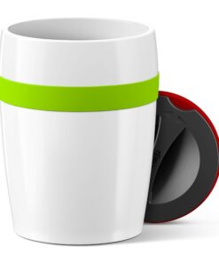 Emsa N2060200 Travel Cup Keramikbeschichtung Weiss/HellGrün 0,2L Isolierbecher