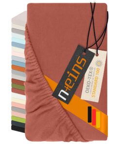 NplusEins Spannbettlaken - Feinbiber aus 100% Baumwolle, Made in Germany, ideal für romantische Zimmer, 90-100 x 200 cm,
