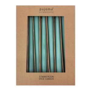 pajoma® StabkerzenGrün10StückHöhe25cmBrenndauer7StundenPremiumQualitätEinfarbigeSpitzenkerzen