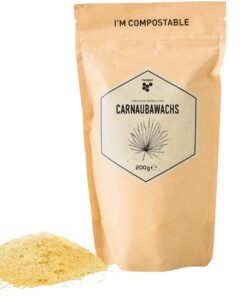Beegut Carnaubawachs vegan rein natürlich zur Kosmetik- und Kerzenherstellung, 200g