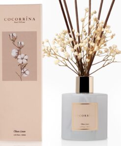 COCORRÍNA Raumduft Reed Diffuser 8 Duftstäbchen 200ml Sauberes Leinen Naturally Langlebig Home Duft | COCORRÍNA Raumduf