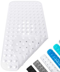 Badewannenmatte Duschmatte rutschfest Maschinenwaschbar Weiß Badewanneneinlage Antirutschmatte 100x40 cm